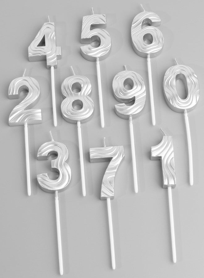 iNINGER Number Candles,Number 20 Birthday Silver Candle,Silver 20th Happy Birthday Candle,Happy Birthday Cake Topper Decoration for Birthday Party Wedding Anniversary Celebration Supplies - Image 3
